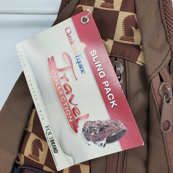 NWT Classic Equine Travel Collection Zip Up Sling One Shoulder Backpack Bag - Picture 4 of 7